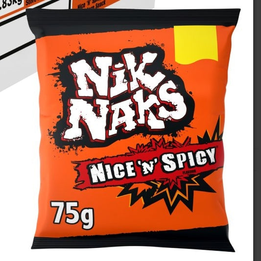 Nik Naks Nice 'N' Spicy Crisps 75g