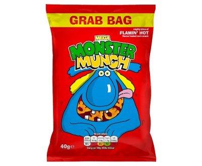 Walkers Monster Munch Flamin sweet and spicy Hot Snacks, 40g ( 14/09/2024)