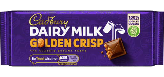 Cadbury Dairy Milk Golden Crisp Chocolate Bar 54g ( BB 14/06/2025)