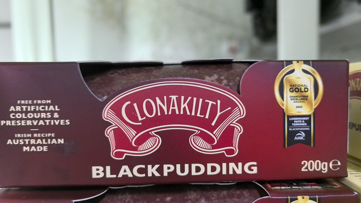 Clonakilty Black Pudding 200g ( * Refrigerated items are for local pick-up or deliveries less than 10 km from our Hotham Milk Bar ONLY!!! )