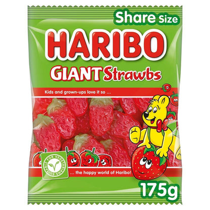 Haribo Giant Strawbs Fruit Gums 140G