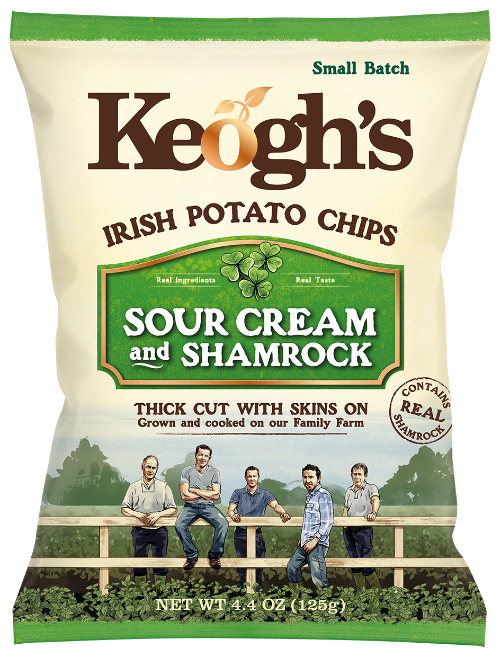 Keogh's Crisps Shamrock & Sour Cream 40g BB12/11/24）