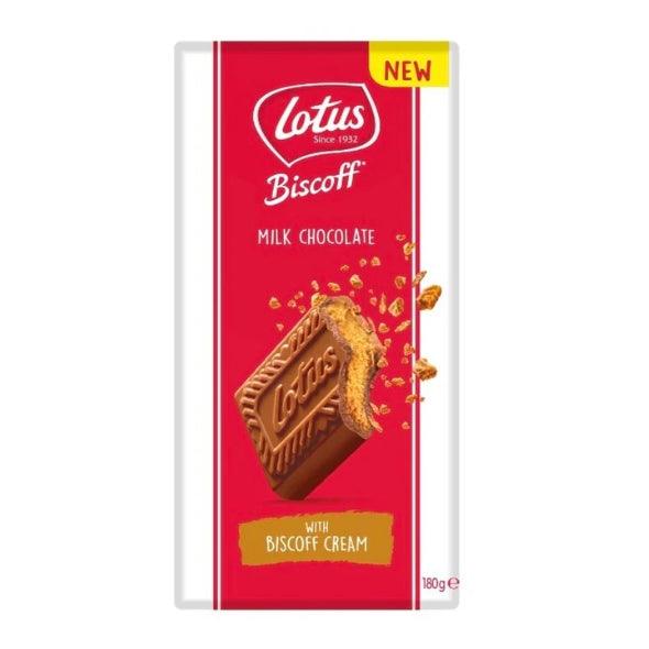 Lotus Biscoff Milk Chocolate Bar With Biscoff Cream 180g