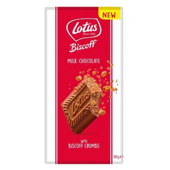 Lotus Biscoff Milk Chocolate Bar With Biscoff Crumbs 180g