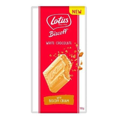 Lotus Biscoff White Chocolate Bar With Biscoff Cream 180g