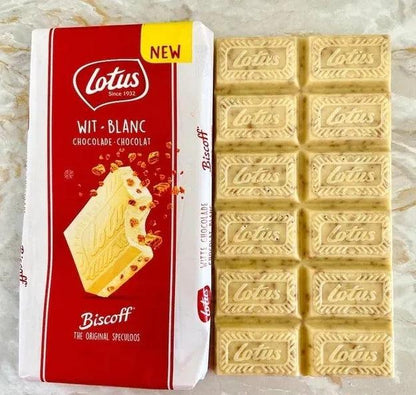 Lotus Biscoff White Chocolate Bar With Biscoff Cream 180g