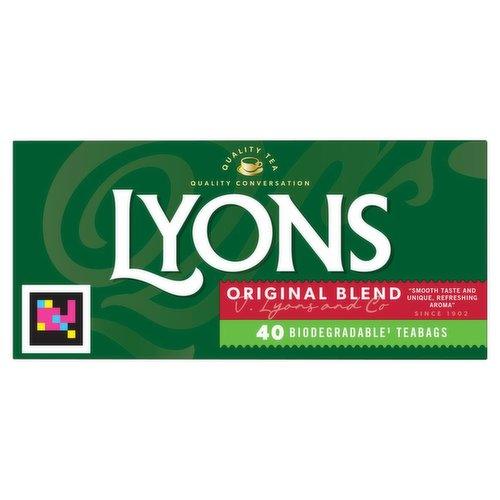 Lyons Original Blend 40s Biodegradable Tea Bags 116g