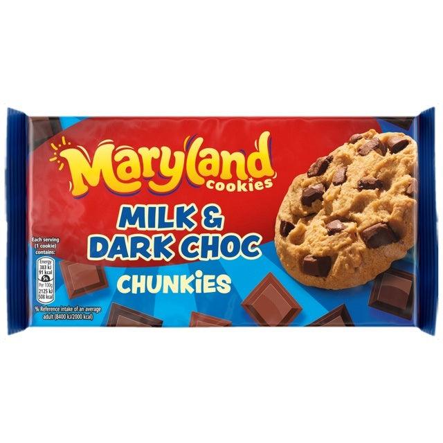 Maryland Milk & Dark Chocolate Chunkies Cookies 144g