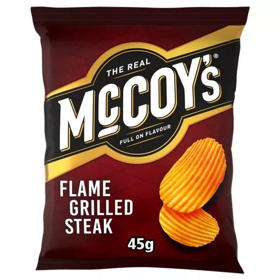 McCoy's Flame Grilled Steak Flavour Grab Bag Potato Crisps 45g (BB 21/09/2024)