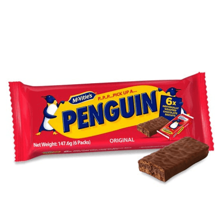 McVitie's Penguin Original Biscuit Bar Packet 6x Bars 147.6g