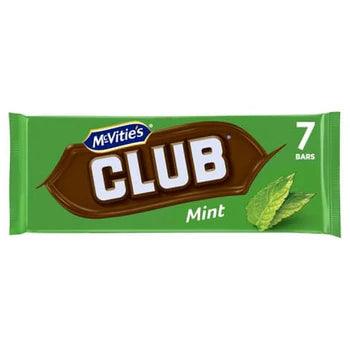 Mcvities Club Milk Chocolate Mint 7 Bars 154g（BB18/01/25）