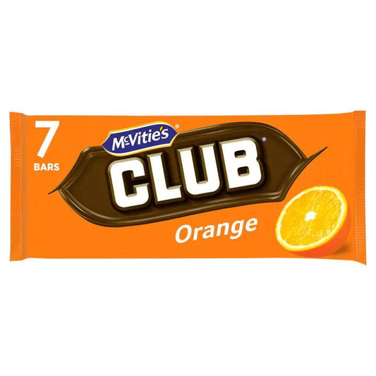 Mcvities Club Milk Chocolate Orange 7 Bars 154g（25/01/25）