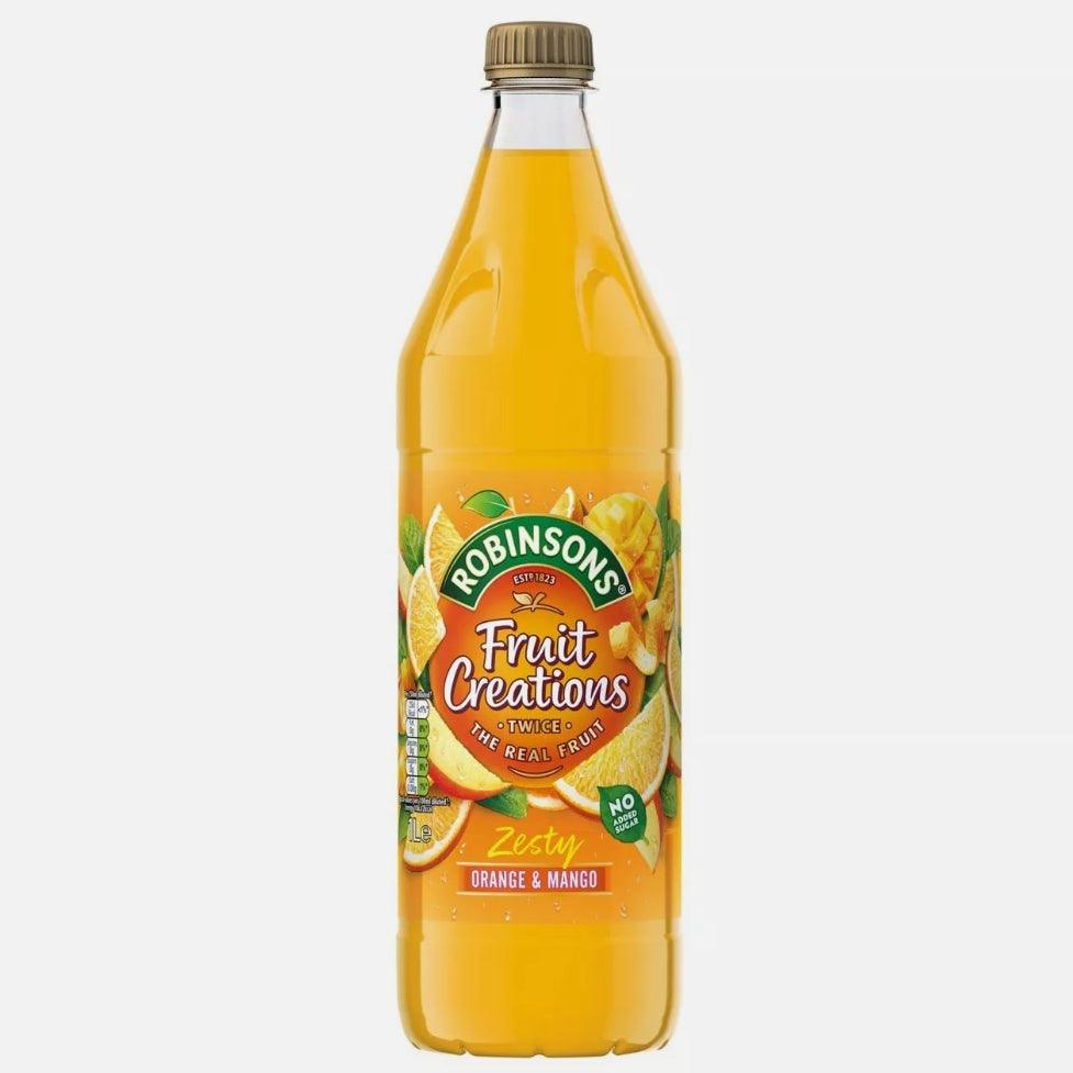 Robinsons Fruit Creations Zesty Orange & Mango No Added Sugar 1L