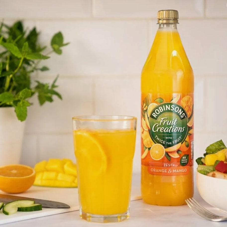 Robinsons Fruit Creations Zesty Orange & Mango No Added Sugar 1L