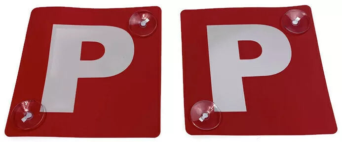 Suction Hook Probationary Red P Plates (pack of 2)