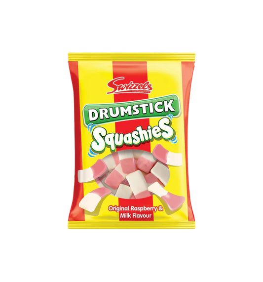 Swizzels Drumsticks Squashies Raspberry & Milk Flavour 120g