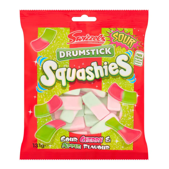 Swizzels Drumsticks Squashies Sour Cherry & Apple Flavour 120g