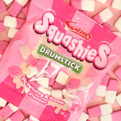 Swizzels Drumstick Squashies Strawberry&Cream Flavour 120g (BB 01/11/2025)