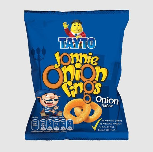 Tayto Jonnie Onion Flavour Rings 28g (BB 08/10/2024)