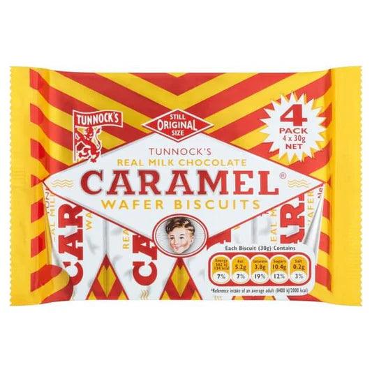 Tunnock's Caramel Wafer Biscuits 4 Pack 120g