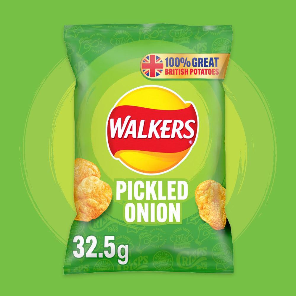 Walkers Pickled Onion Crisps 32.5g (07/09/2024)