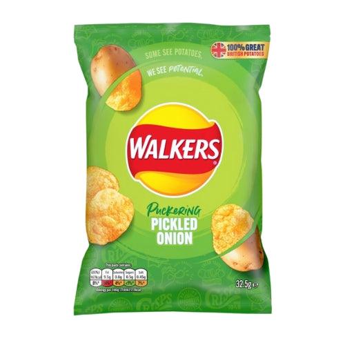 Walkers Pickled Onion Crisps 32.5g (07/09/2024)