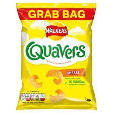 Walkers Quavers Cheese Snack Crisps Big Grab Bag 34g (BB 21/09/2024)