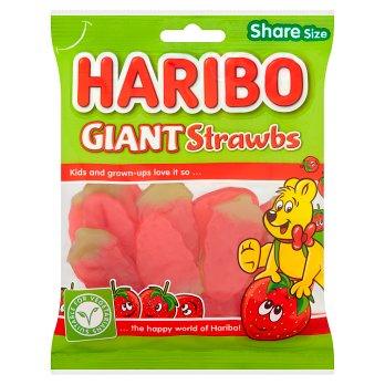 Haribo Giant Strawbs Fruit Gums 140G